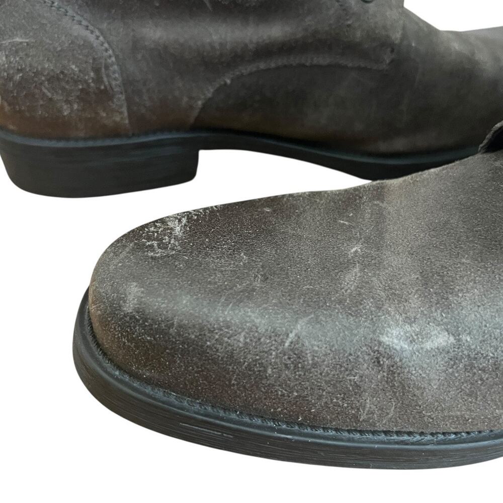 ASTON GREY Collection Brooklyn Gray Leather Combat Boots size 12 - Picture 8 of 15